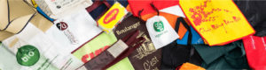 multiple Recycled Woven & Non woven bags | plusieurs sacs tissés et non tissés recyclés